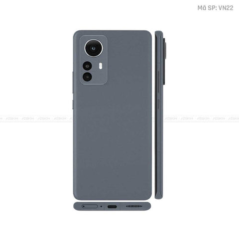 Dán Skin Xiaomi 12 Series Màu Xám Đậm Vinyl | VN22