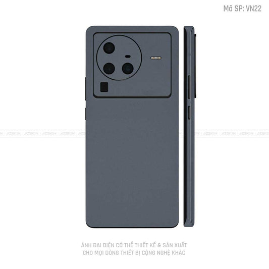 Dán Skin Vivo X Series Màu Xám Đậm Vinyl | VN22