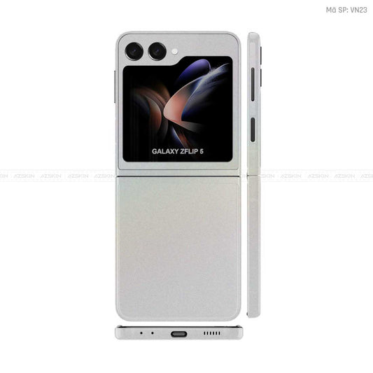 Dán Skin Galaxy Z Flip5 Màu Trắng Chuyển Sắc Vinyl | VN23