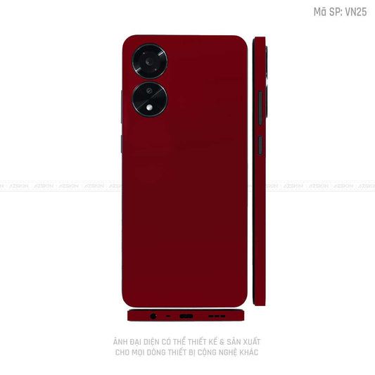 Miếng Dán Skin Điện Thoại OPPO A Series Màu Dark Red Vinyl | VN25