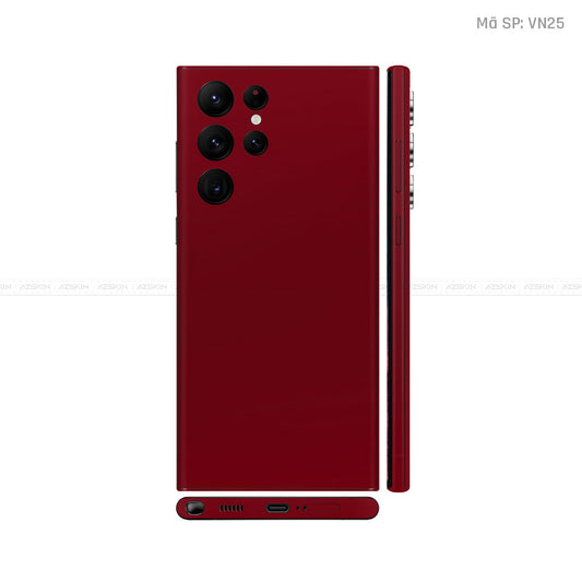 Dán Skin Galaxy S22 Series Màu Dark Red Vinyl | VN25