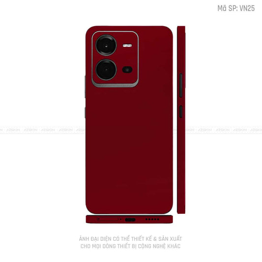 Dán Skin Vivo V Series Màu Dark Red Vinyl | VN25