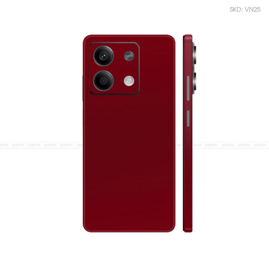 Dán Skin Điện Thoại Xiaomi Redmi 13 Series Màu Dark Red Vinyl | VN25