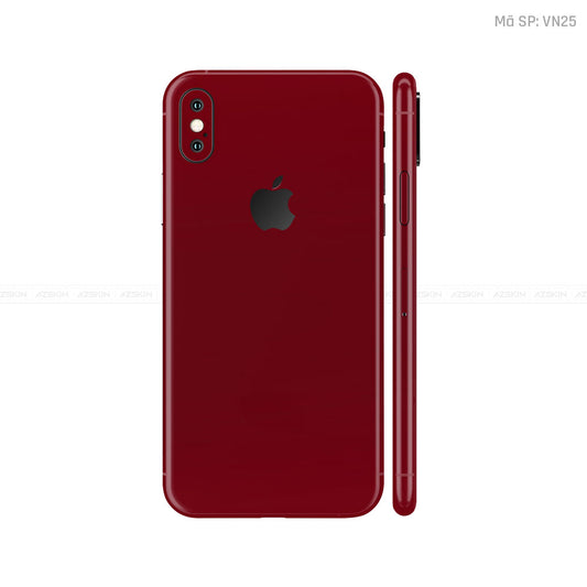Dán Skin IPhone X Series Màu Dark Red Vinyl | VN25