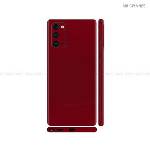 Dán Skin Galaxy Note 20 Series Màu Dark Red Vinyl | VN25