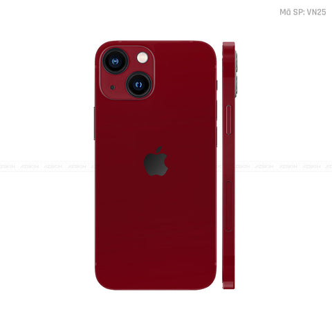 Dán Skin IPhone 16 Series Màu Dark Red Vinyl | VN25