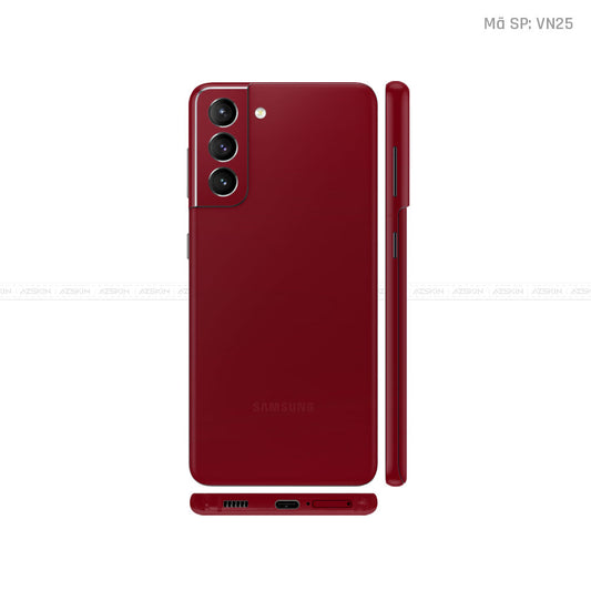 Dán Skin Galaxy S21 Series Màu Dark Red Vinyl | VN25