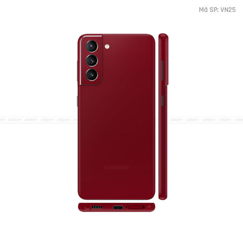 Dán Skin Galaxy S21 Series Màu Dark Red Vinyl | VN25