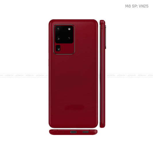 Dán Skin Galaxy S20 Series Màu Dark Red Vinyl | VN25