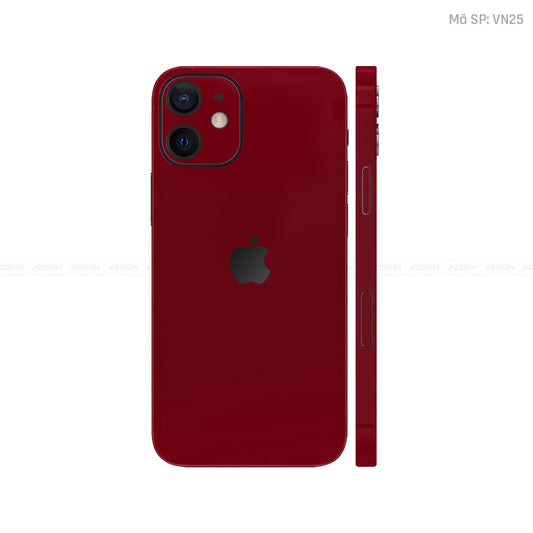 Dán Skin IPhone 12 Series Màu Dark Red Vinyl | VN25