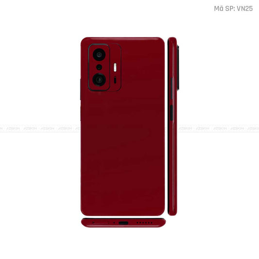 Dán Skin Xiaomi 11 Series Màu Dark Red Vinyl  | VN25