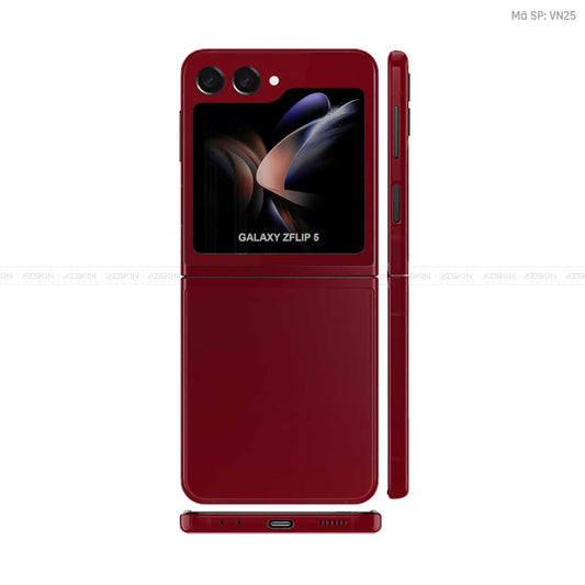 Dán Skin Galaxy Z Flip 7 Màu Dark Red Vinyl | VN25