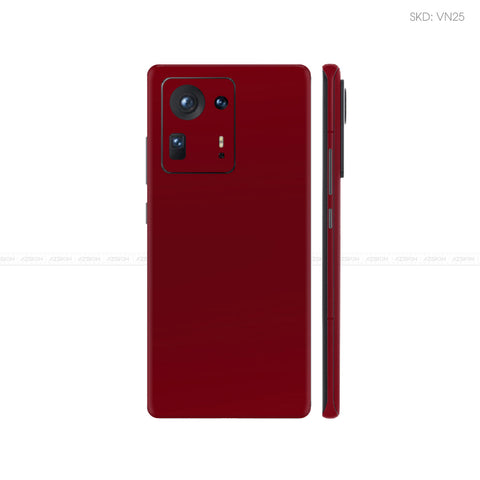 Dán Skin Điện Thoại Xiaomi Mi Mix Series Màu Dark Red Vinyl | VN25