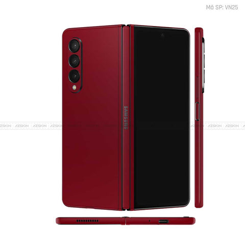 Dán Skin Galaxy Z Fold4 Màu Dark Red Vinyl | VN25