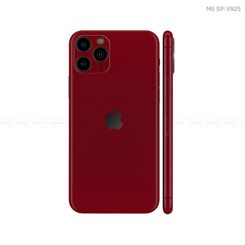 Dán Skin IPhone 11 Series Màu Dark Red Vinyl | VN25