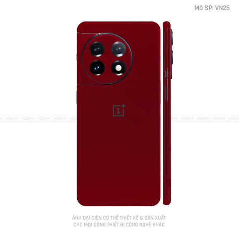 Dán Skin Oneplus 11 Series Màu Dark Red Vinyl | VN25