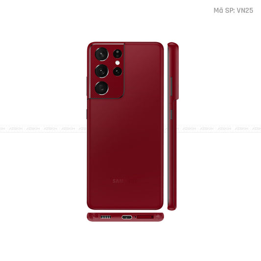 Dán Skin Galaxy S21 Series Màu Dark Red Vinyl | VN25