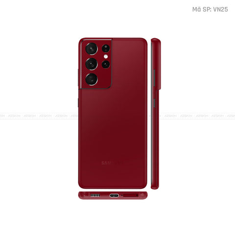 Dán Skin Galaxy S21 Series Màu Dark Red Vinyl | VN25