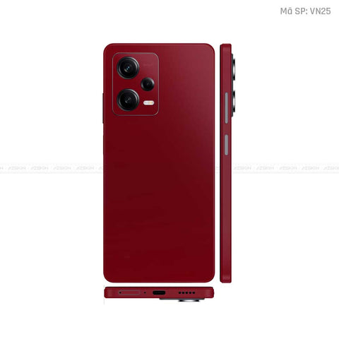 Dán Skin Xiaomi Redmi Note 12 Series Màu Dark Red Vinyl | VN25