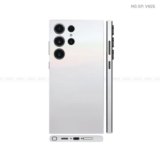 Dán Skin Samsung Galaxy S24 Series Màu Trắng Ngọc Trai Vinyl | VN26