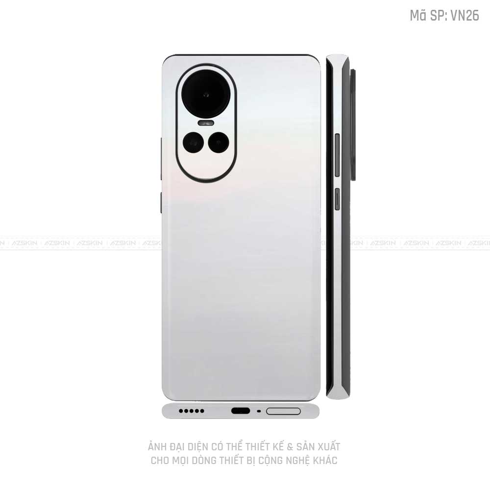 Dán Skin Điện Thoại OPPO Reno Series Màu Trắng Ngọc Trai Vinyl | VN26