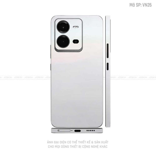 Dán Skin Vivo V Series Màu Trắng Ngọc Trai Vinyl | VN26