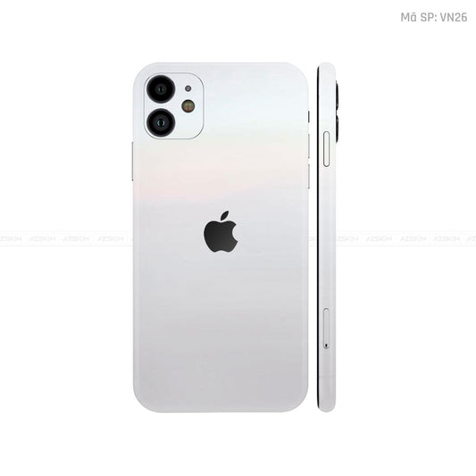 Dán Skin IPhone 11 Series Màu Trắng Ngọc Trai Vinyl | VN26