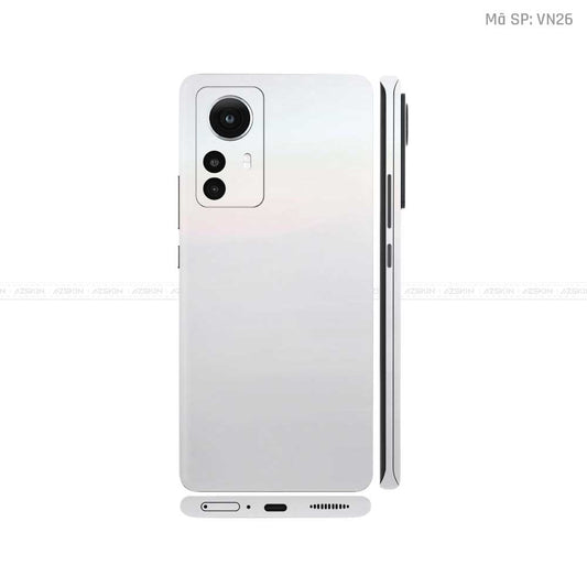 Dán Skin Xiaomi 12 Series Màu Trắng Ngọc Trai Vinyl | VN26