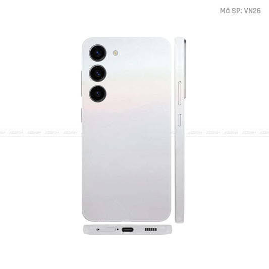 Dán Skin Samsung Galaxy S24 Series Màu Trắng Ngọc Trai Vinyl | VN26