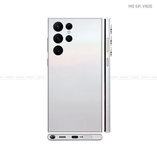 Dán Skin Galaxy S22 Series Màu Trắng Ngọc Trai Vinyl | VN26