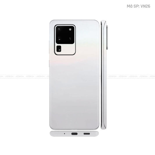 Dán Skin Galaxy S20 Series Màu Trắng Ngọc Trai Vinyl | VN26