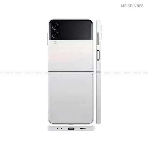 Dán Skin Galaxy Zflip3 Chuyển Màu Trắng Ngọc Trai Vinyl | VN26