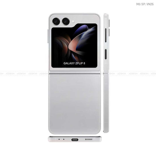 Dán Skin Galaxy Z Flip 7 Màu Trắng Ngọc Trai Vinyl | VN26
