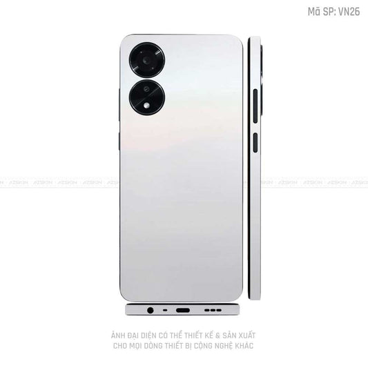 Miếng Dán Skin Điện Thoại OPPO A Series Màu Trắng Ngọc Trai Vinyl | VN26