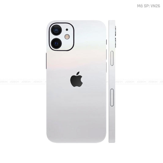 Dán Skin IPhone 12 Series Màu Trắng Ngọc Trai Vinyl | VN26