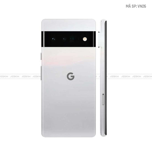 Dán Skin Google Pixel 6 Series Màu Trắng Ngọc Trai Vinyl | VN26