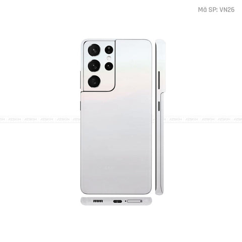 Dán Skin Galaxy S21 Series Màu Trắng Ngọc Trai Vinyl | VN26