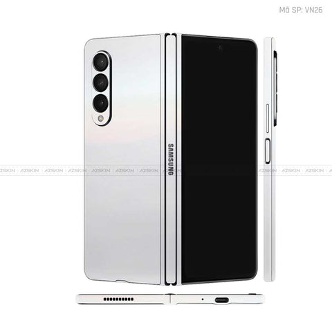 Dán Skin Galaxy Z Fold3 Màu Trắng Ngọc Trai Vinyl | VN26