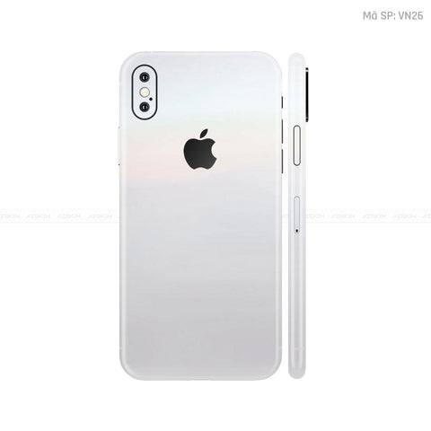 Dán Skin IPhone X Series Màu Trắng Ngọc Trai Vinyl | VN26