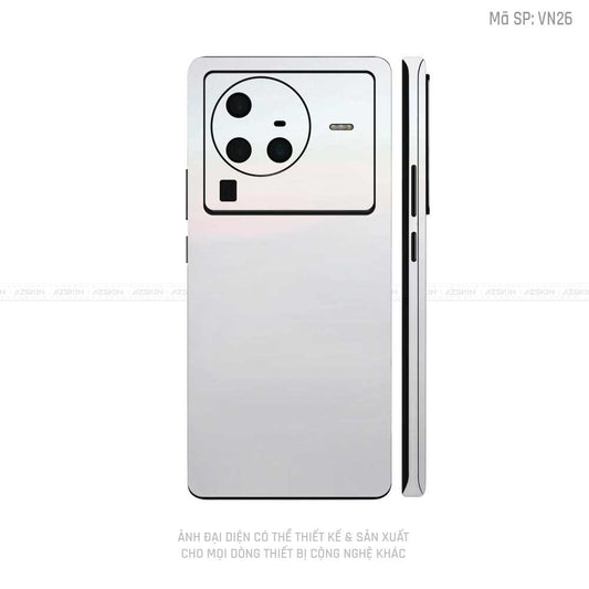Dán Skin Vivo X Series Màu Trắng Ngọc Trai Vinyl | VN26