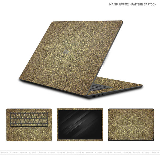 Dán Skin Laptop Xiaomi Vân Nổi Pattern Cartoon | UVPT12