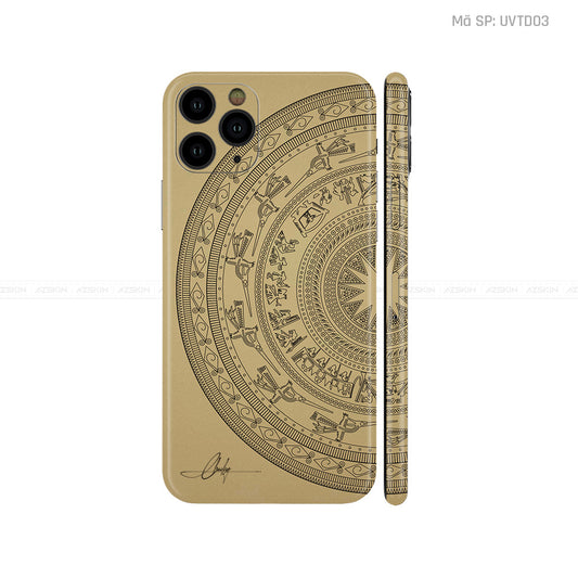 Dán Skin IPhone 11 Series Vân Trống Đồng Vàng Đồng | UVTD03