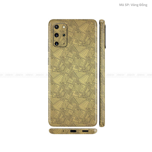 Dán Skin Galaxy S20 Series Vân Pattern AZ Vàng | UVPT06