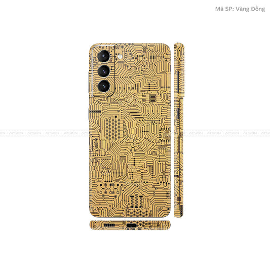 Dán Skin Galaxy S21 Series Vân Vi Mạch Gold | UVPT01