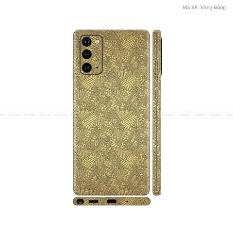 Dán Skin Galaxy Note 20 Series Vân Pattern AZ Vàng | UVPT06