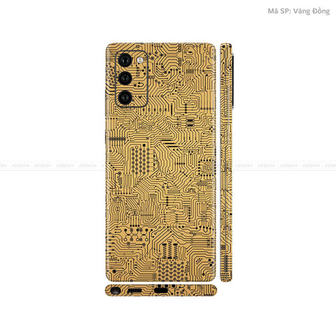 Dán Skin Galaxy Note 20 Series Vân Vi Mạch Vàng | UVPT01