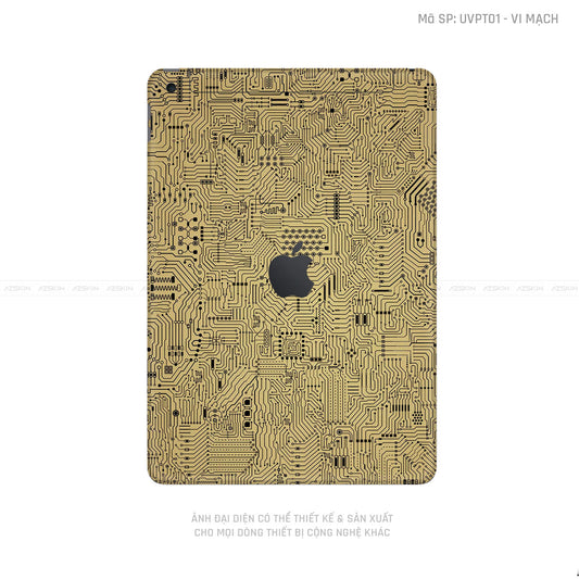 Dán Skin IPad Gen Series Vân Vi Mạch Gold | UVPT01