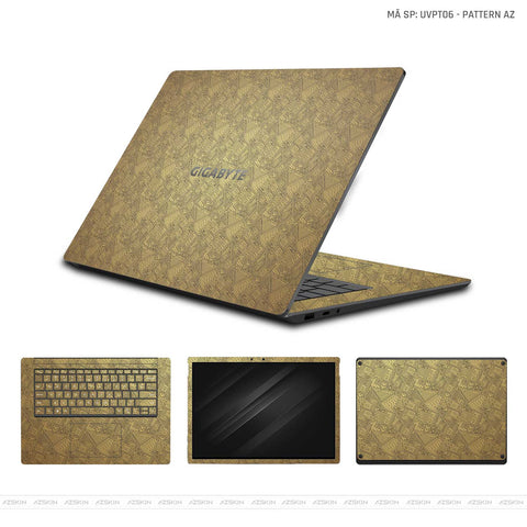 Dán Skin Laptop Gigabyte Vân Nổi Pattern AZ | UVPT06