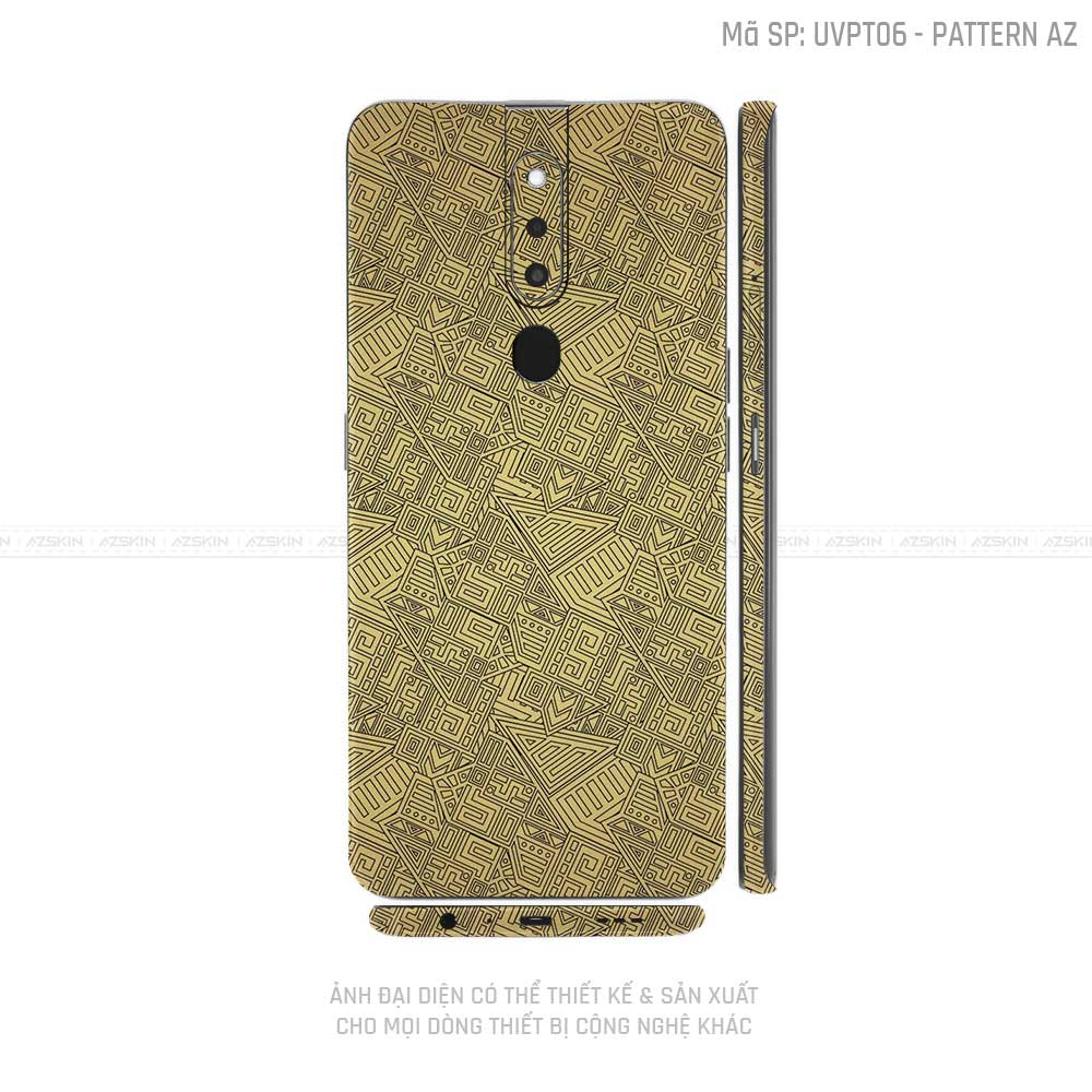 Miếng Dán Skin Điện Thoại OPPO F Series Vân Pattern AZ Vàng | UVPT06