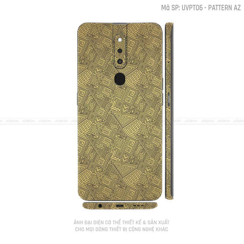 Miếng Dán Skin Điện Thoại OPPO F Series Vân Pattern AZ Vàng | UVPT06